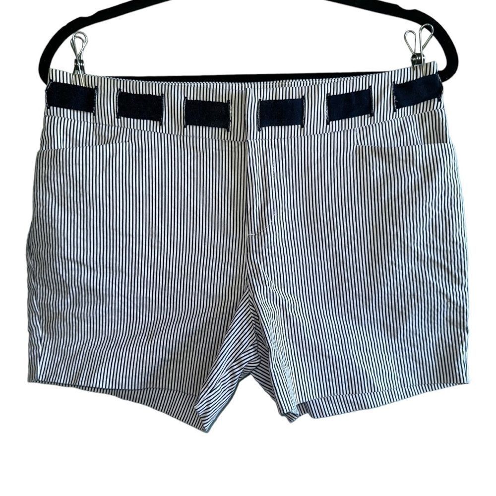 Internacional Concepts woman’s stripe blue shorts size 6